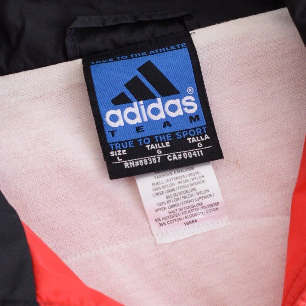 Vintage 90S Adidas Team Red Black Strathroy Pc Portugal Soccer Club Large - Picture 5 of 12